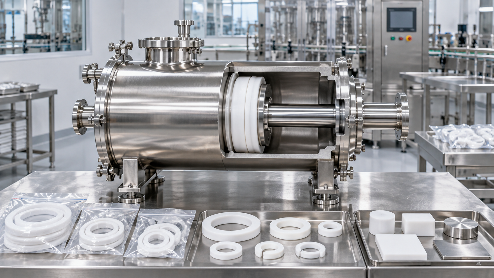 How to verify piston seal material for food grade equipment