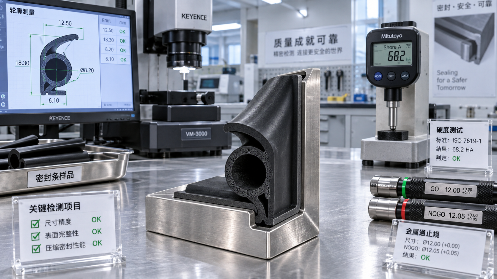 What rubber profile inspection checks prevent sealing failures