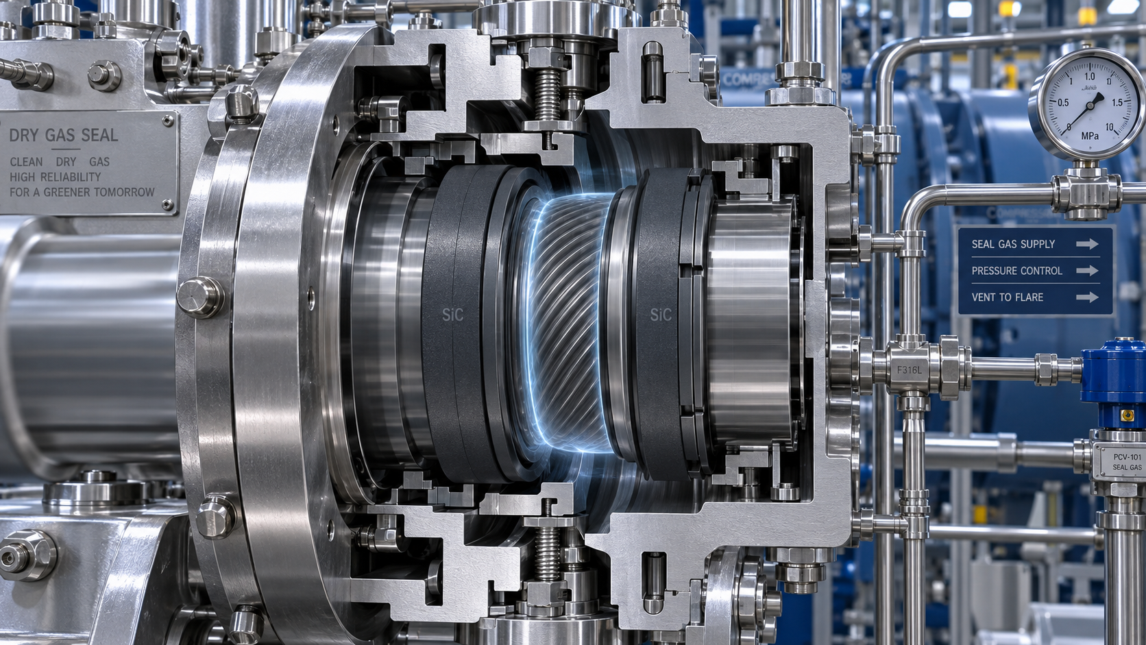 When do silicon carbide seal faces prevent dry gas seal failures?