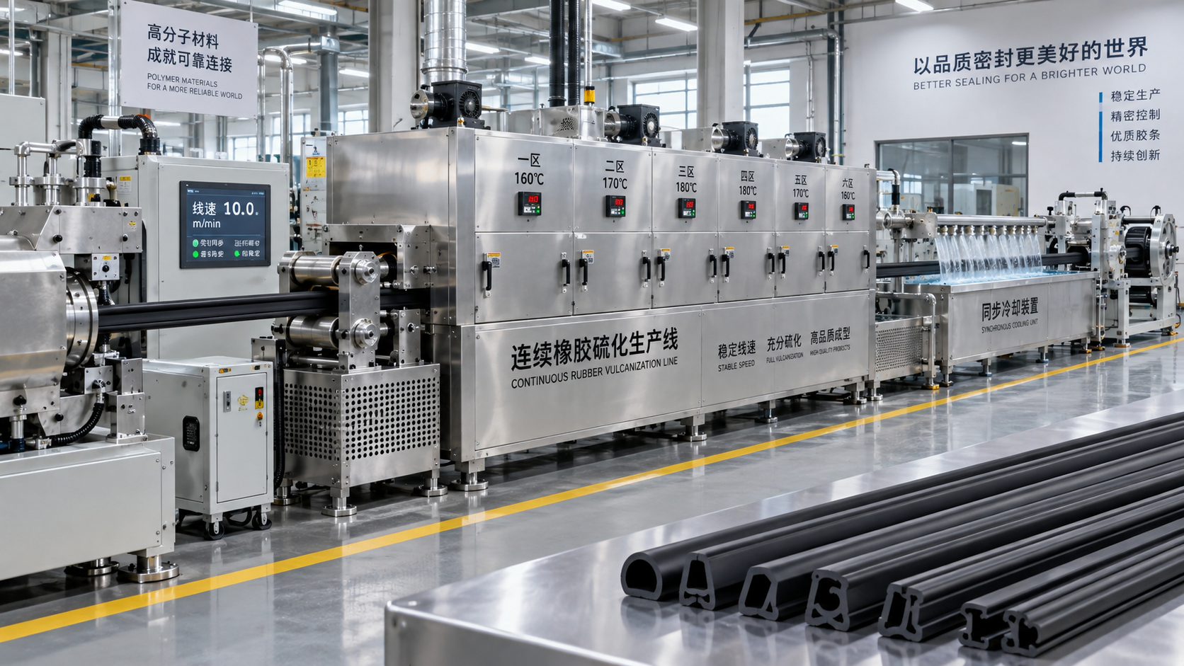 How line speed affects quality in continuous curing systems for rubber