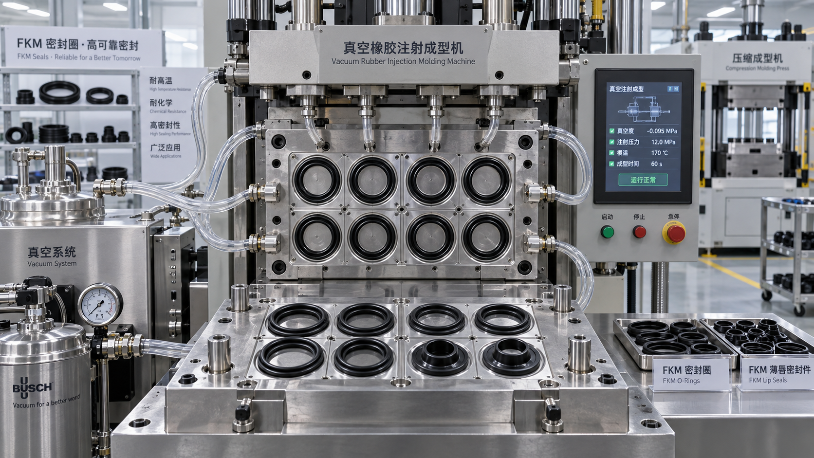 When does vacuum rubber injection molding outperform compression molding?