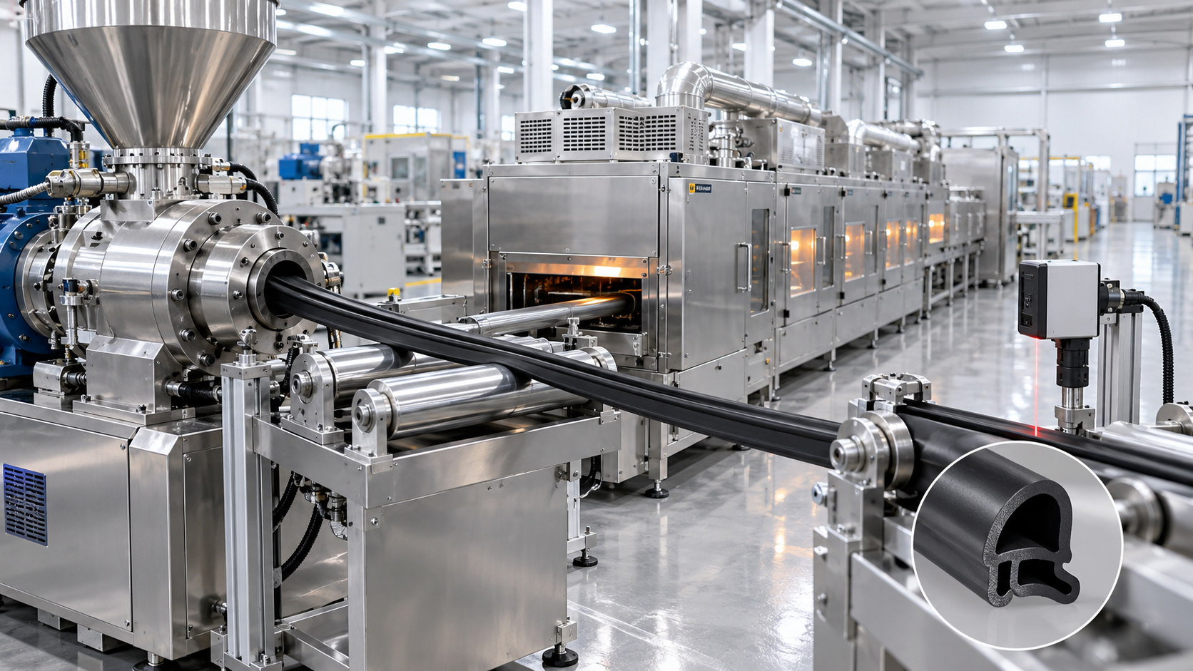 When is continuous curing the right choice for rubber extrusion lines?