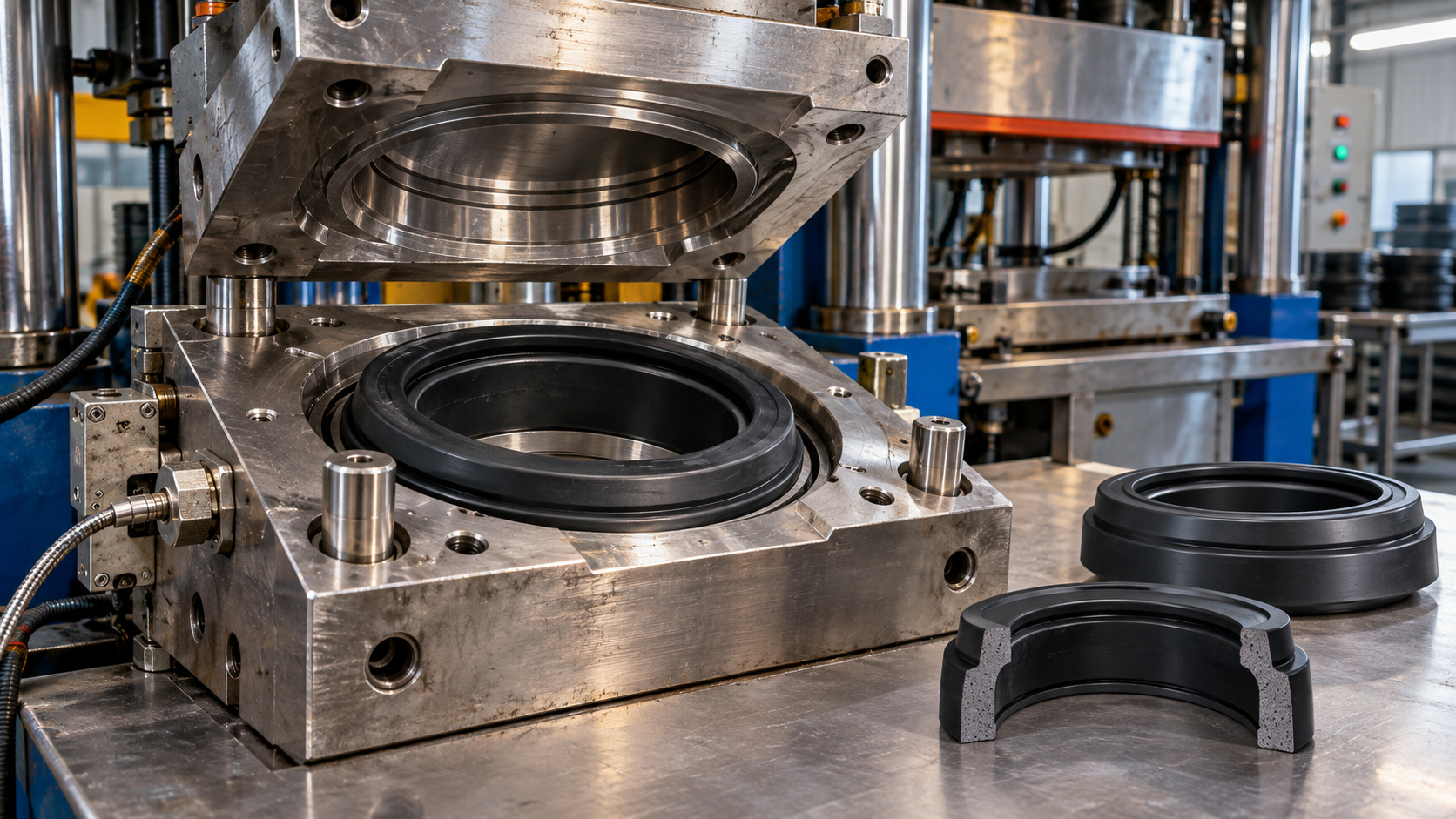 How mold temperature affects cure time in rubber compression molding