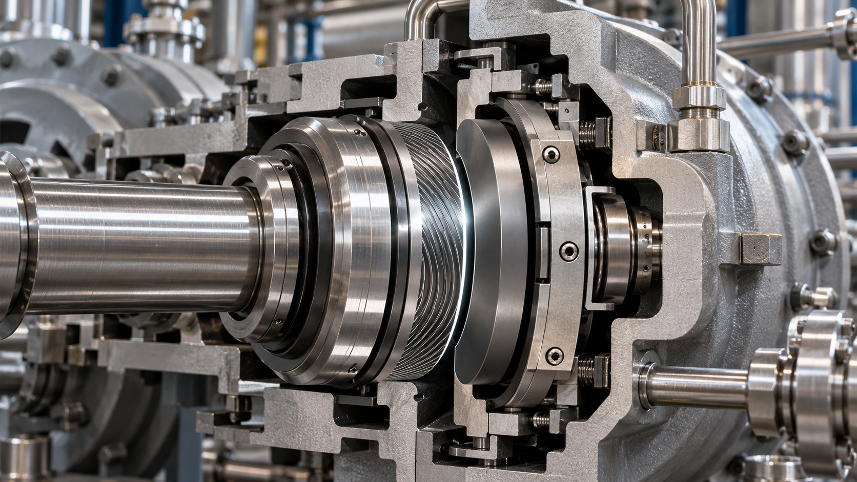 How do dry gas seals maintain a fluid film at high speeds?