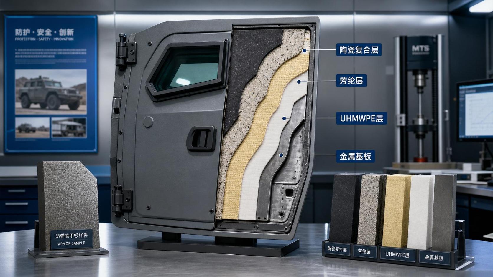 Ballistic Protection Materials for Vehicles Compared