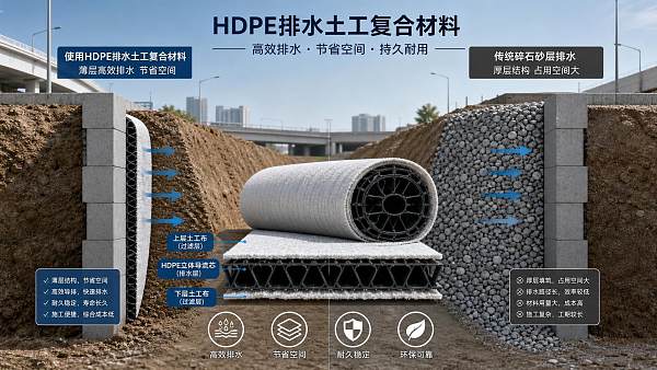 Drainage Geocomposites HDPE: When They Outperform Traditional Layers