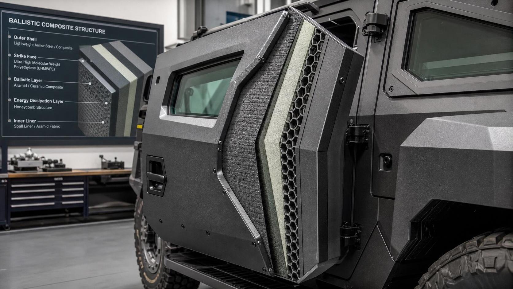Ballistic Composites for Vehicles: Weight vs. Protection Tradeoffs