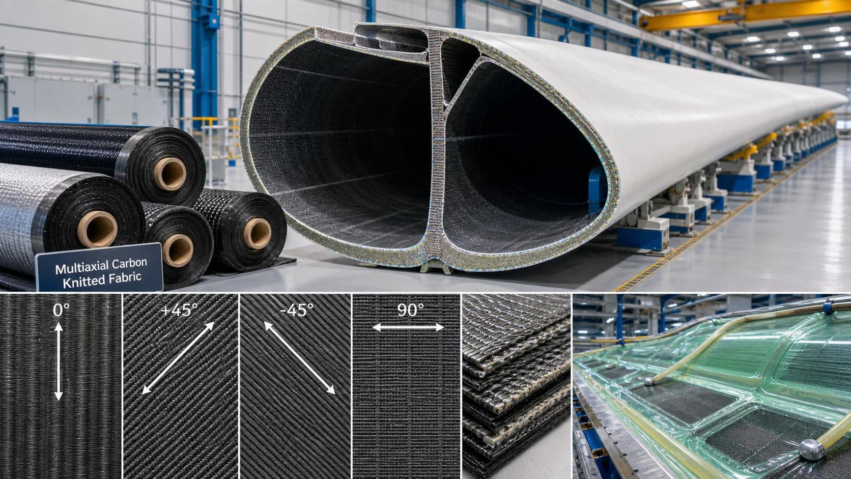 Carbon Multiaxial Warp Knitting: How Fabric Architecture Affects Wind Blade Performance
