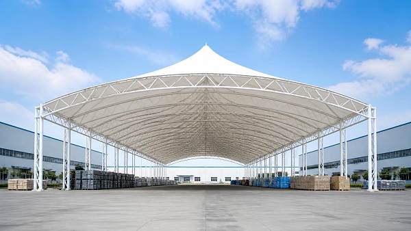 When do lightweight structural membranes canopies make sense for large-span outdoor covers