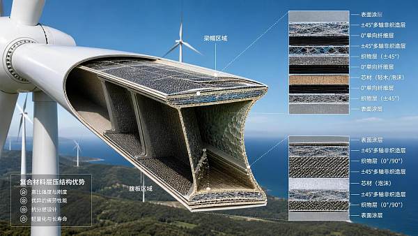 How wind blade laminate materials affect fatigue life in large turbines