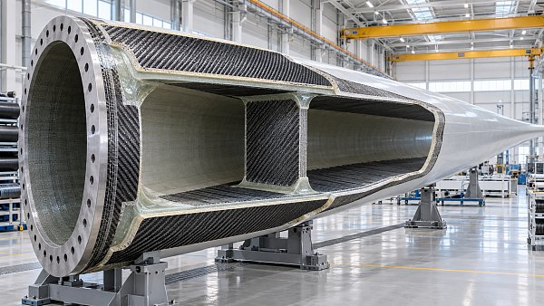 When does biaxial carbon reinforcement improve wind blade stiffness?