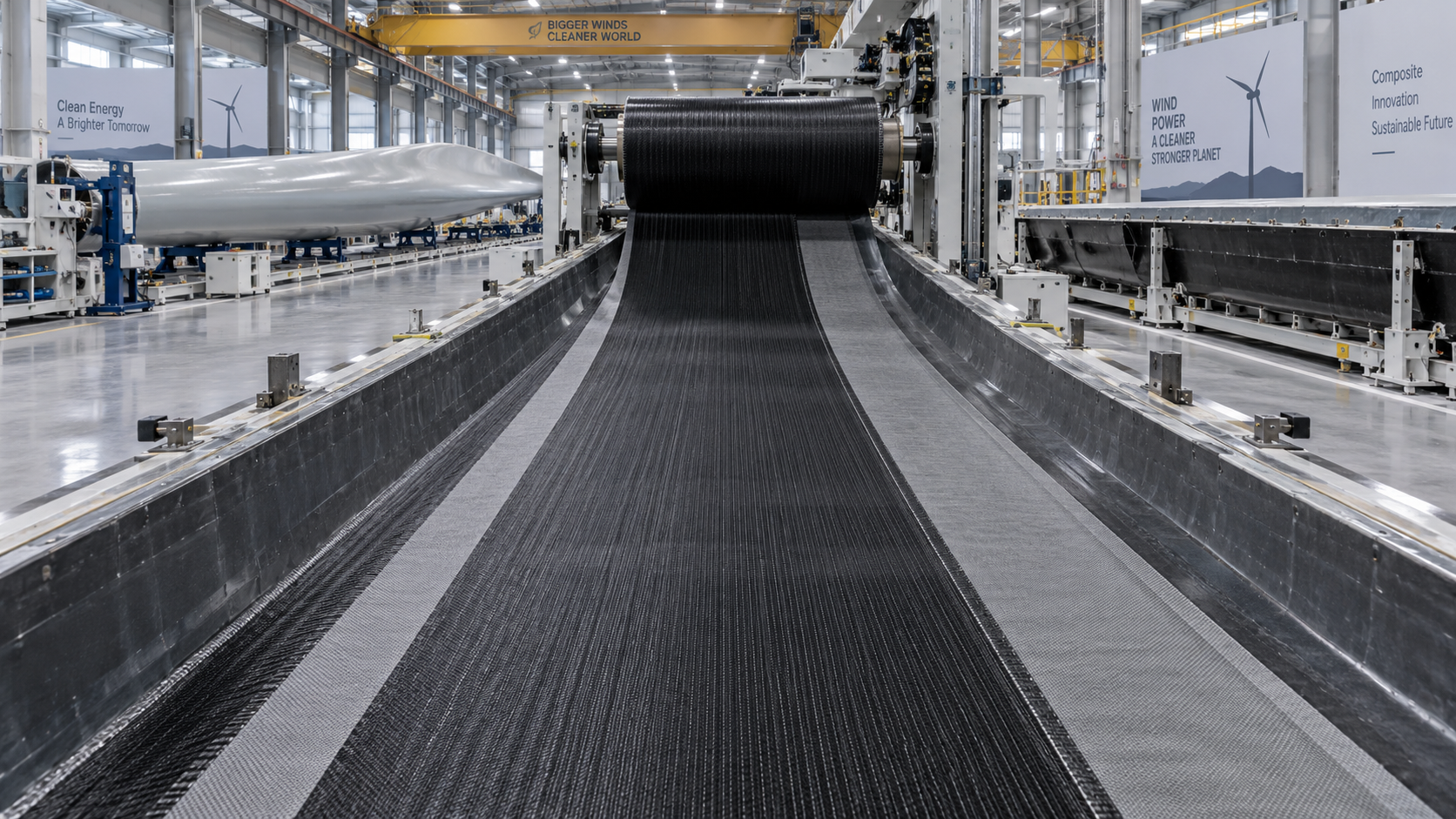 Are carbon fiber reinforcement rolls suited to wind blade spar caps?