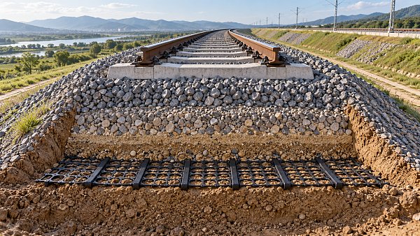 How geogrid creep affects railway subgrade reinforcement design