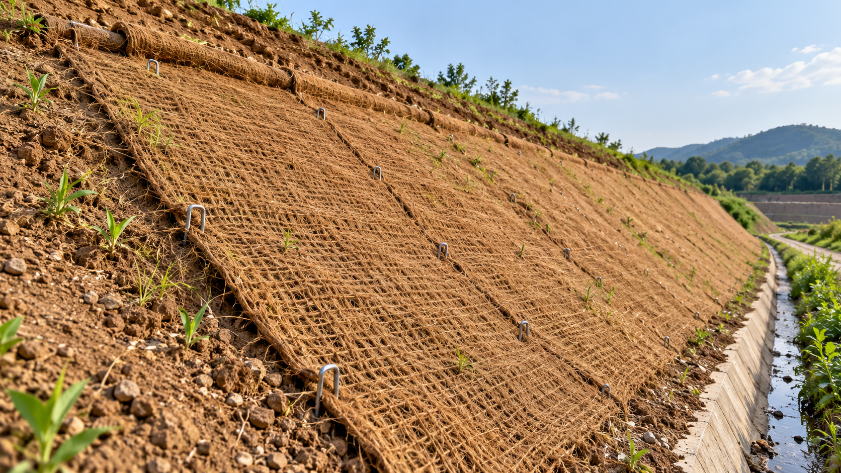How to choose slope stabilization matting for steep slopes