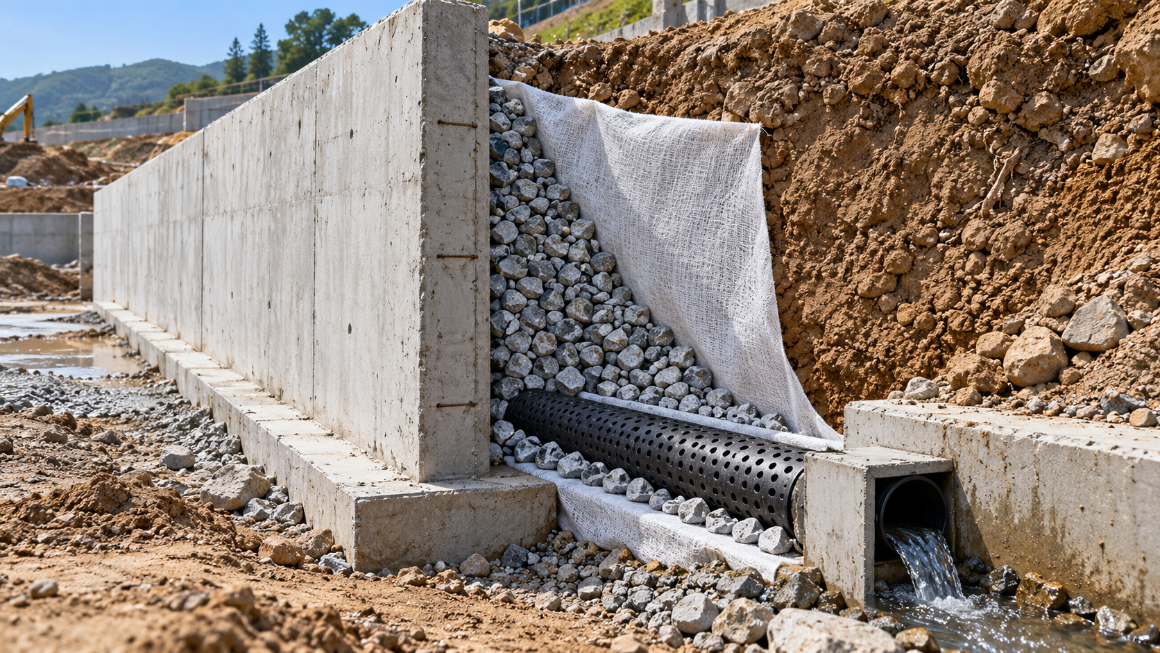 How to choose drainage fabrics for retaining walls based on soil type