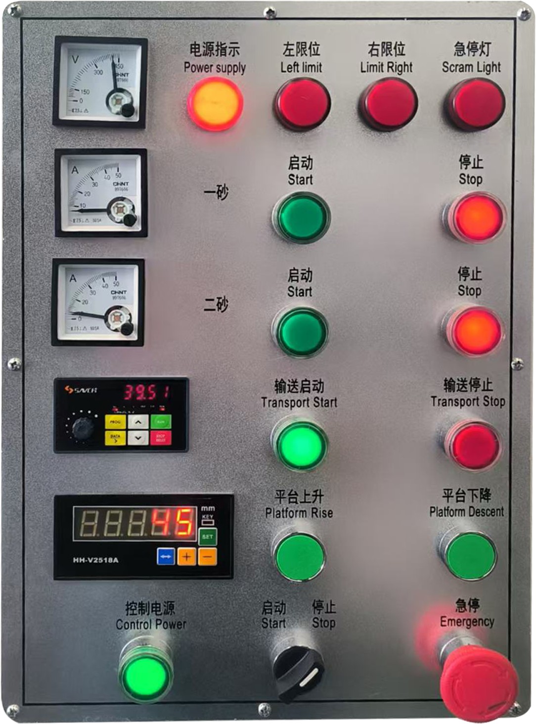 Painel de controle fácil de operar