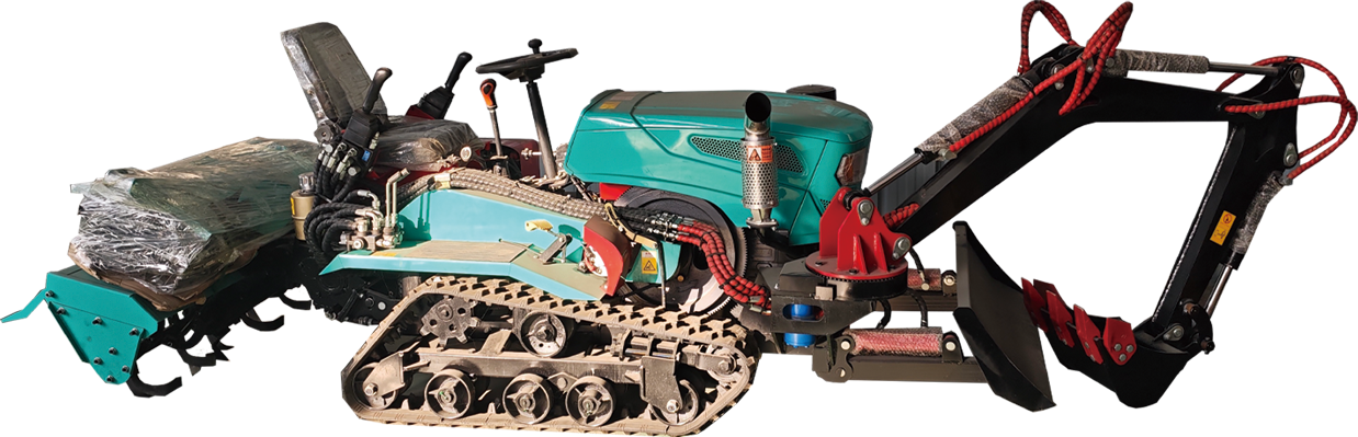 Multi-function lawn trimmer and planter machine