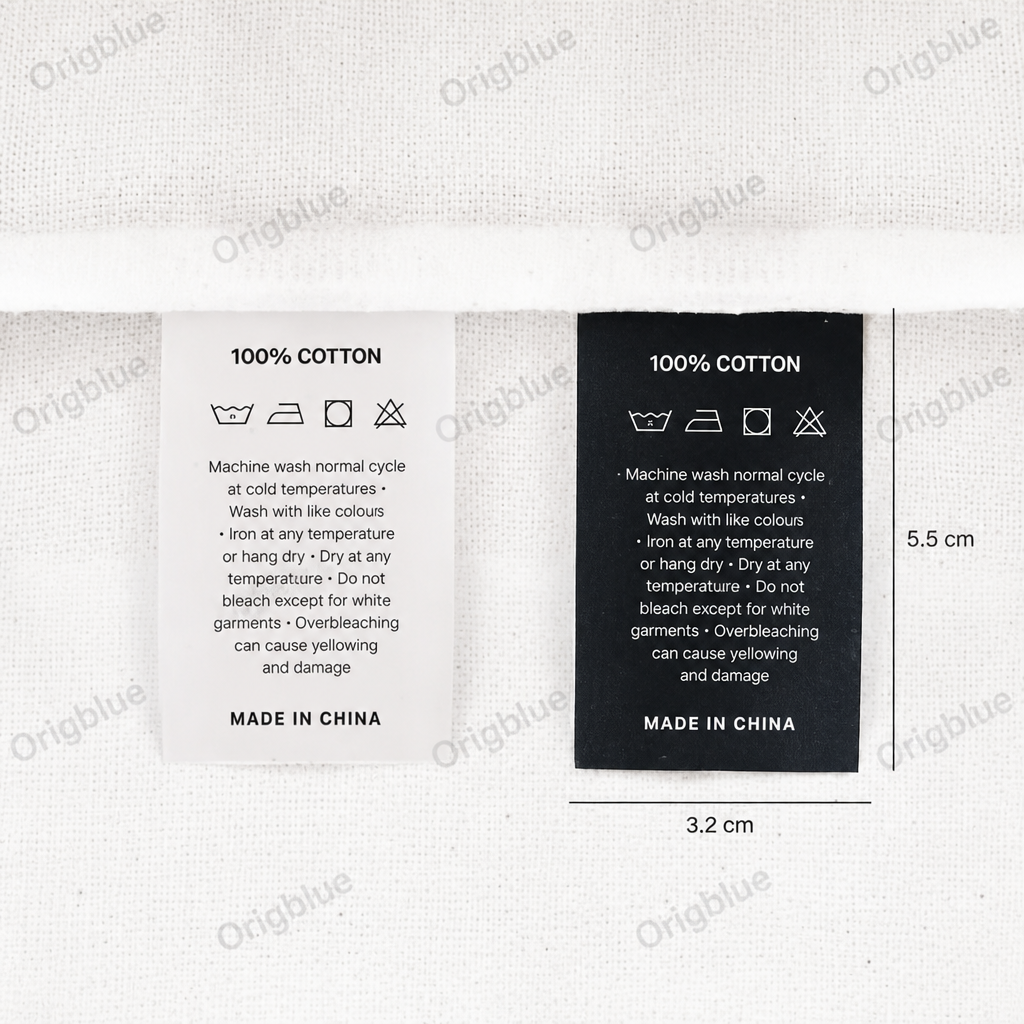 Sateen Tape Care Instruction 参考图,文字跟图片一样,不要带价格