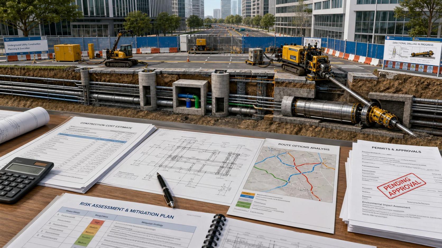 Utility Installation Planning: Cost, Routing, and Permit Risks