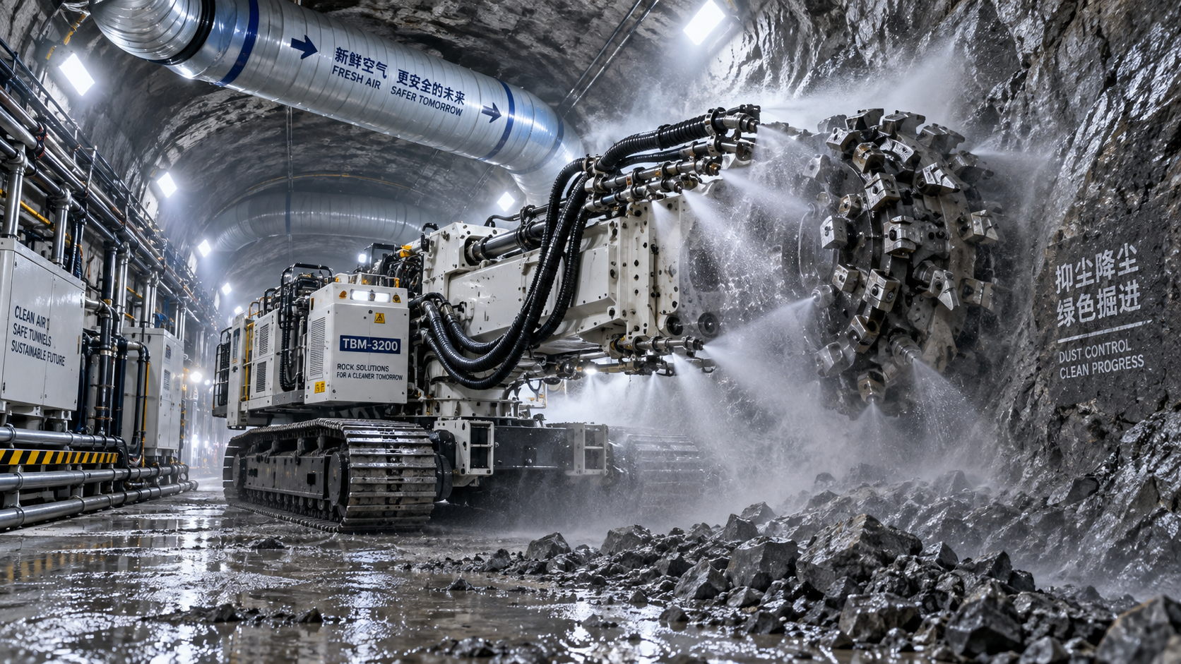 Selecting Tunnelling Dust Suppression Systems for High-Dust Excavation Faces