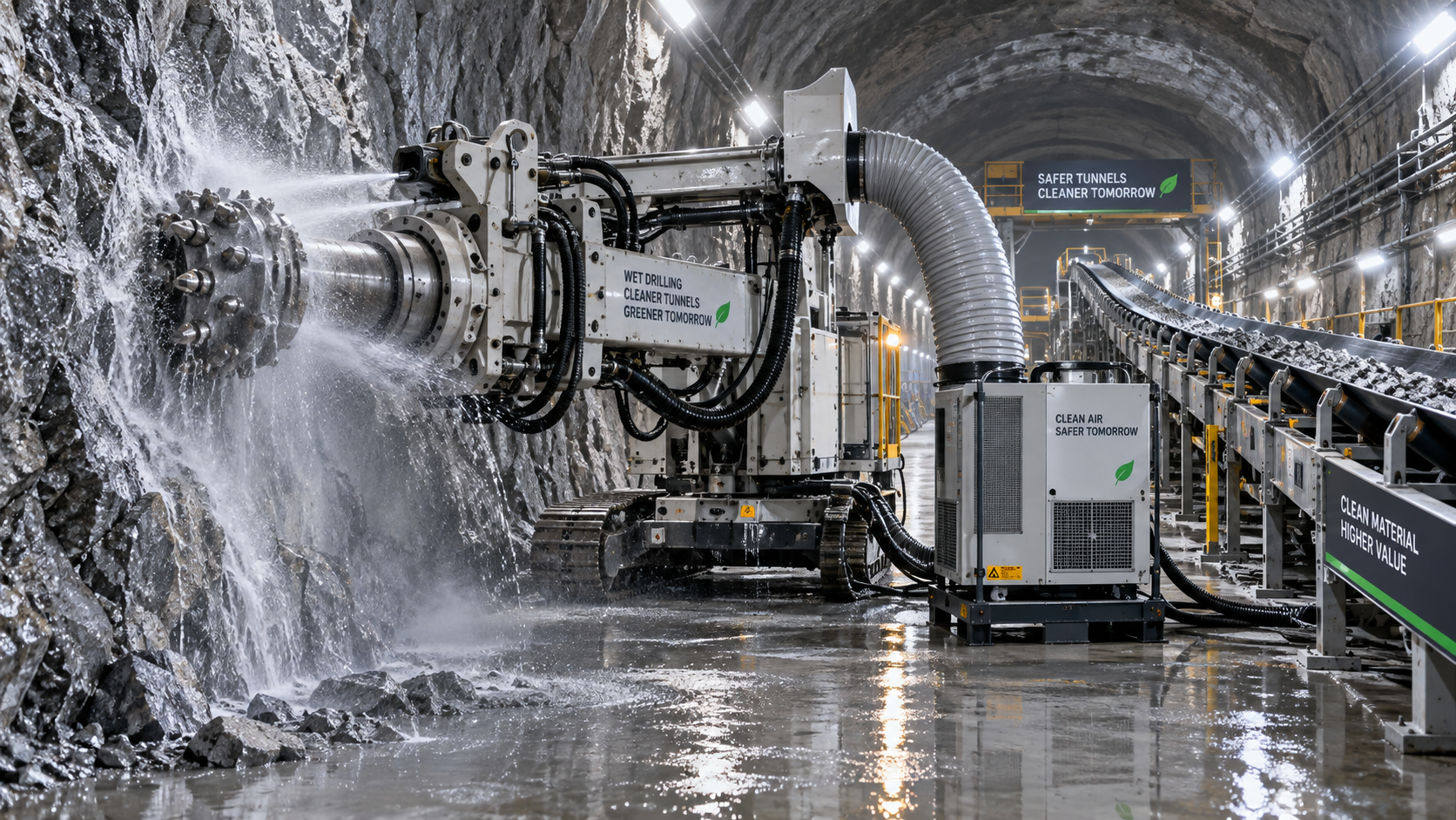 How to control dust underground when tunnel ventilation is limited