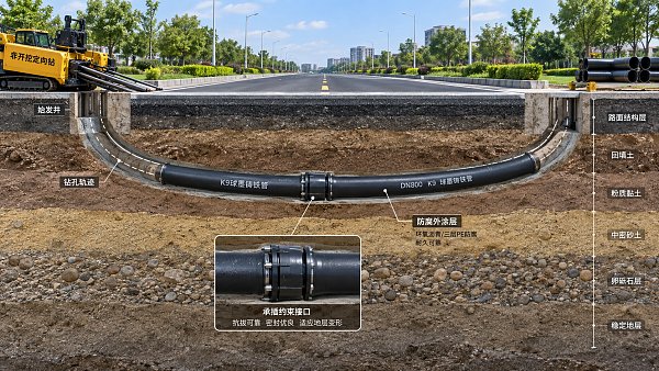 Specifying K9 Ductile Iron Pipe for Trenchless Utility Crossings