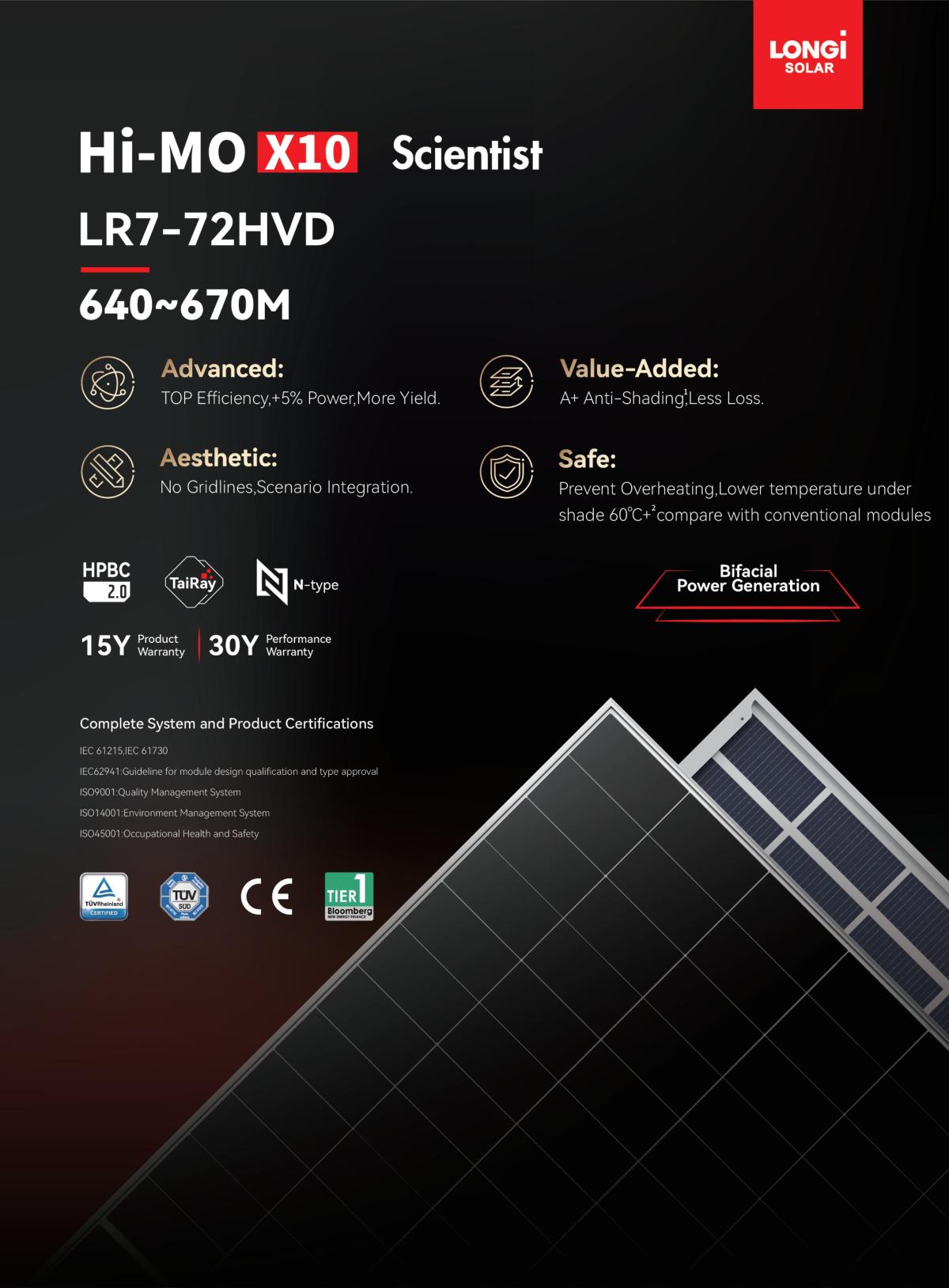 Hi-MO X10 Scientist LR7-72HVD 640~670M