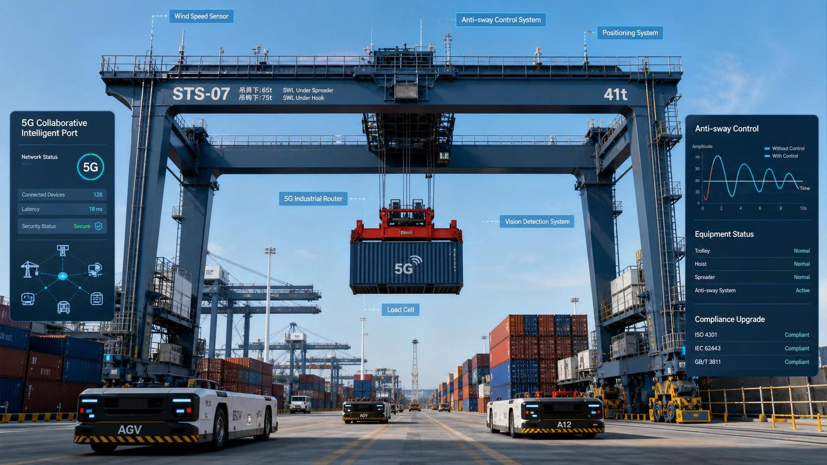 KOMERI Makes 5G IGV Interface Mandatory for STS Cranes
