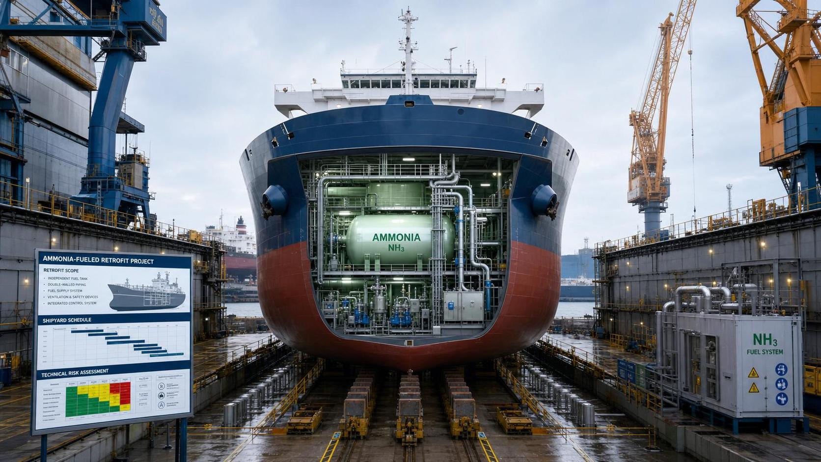 Ammonia Fueled Vessels Retrofit: Cost, Yard Time, and Key Risks