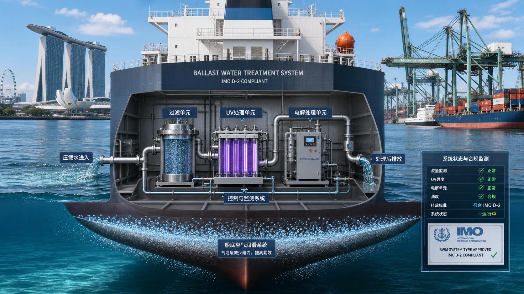Singapore MPA Adds Air Lubrication BWT Test