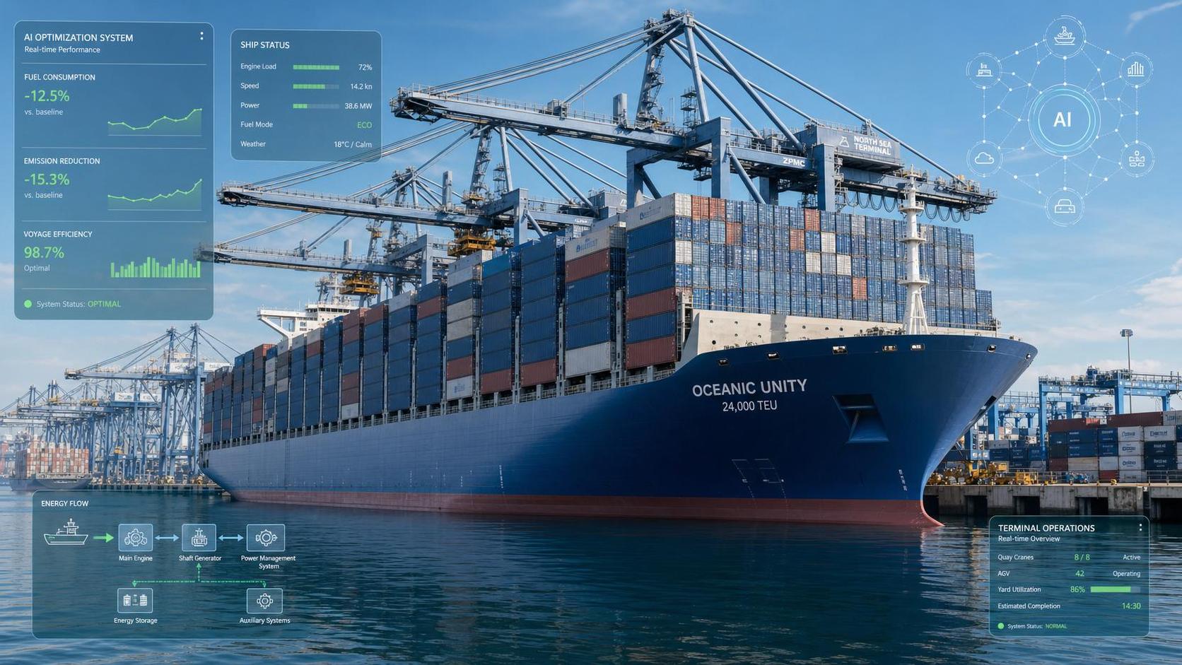 EU Rule Ties 24,000 TEU CII Reporting to AI Platforms