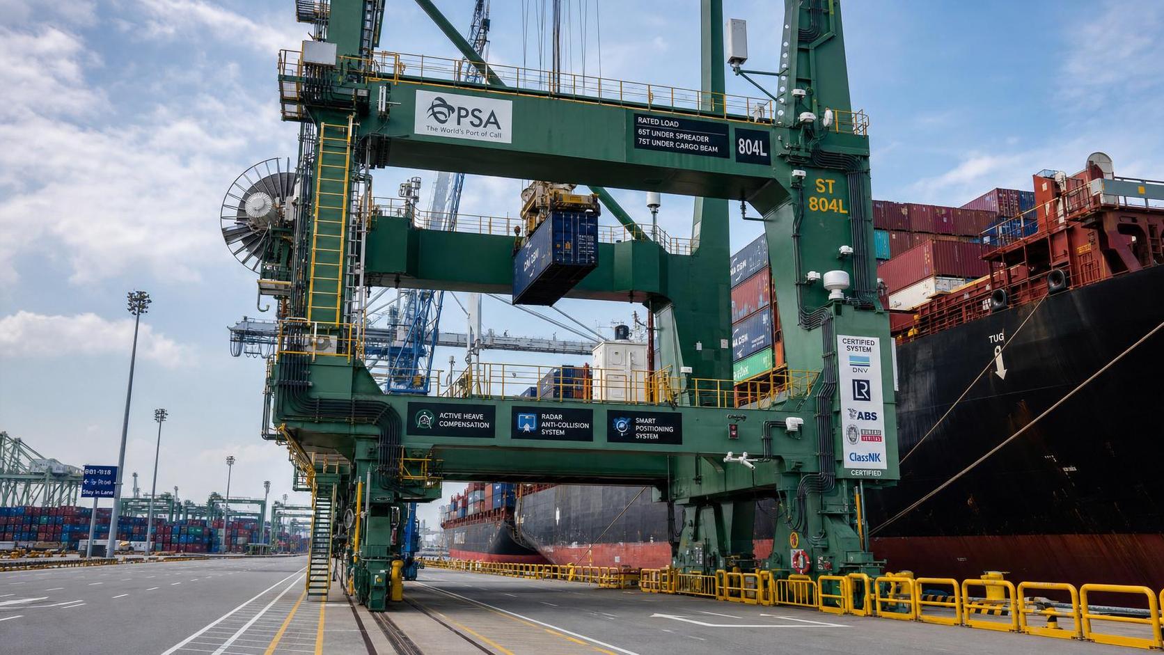 Singapore Port Sets 2027 Cutoff for Uncertified STS Cranes
