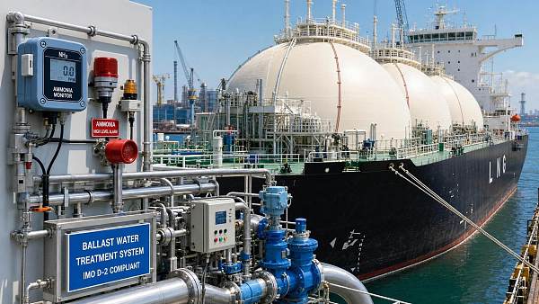 IMO Rule Takes Effect on LNG Ship BWT Ammonia Monitoring