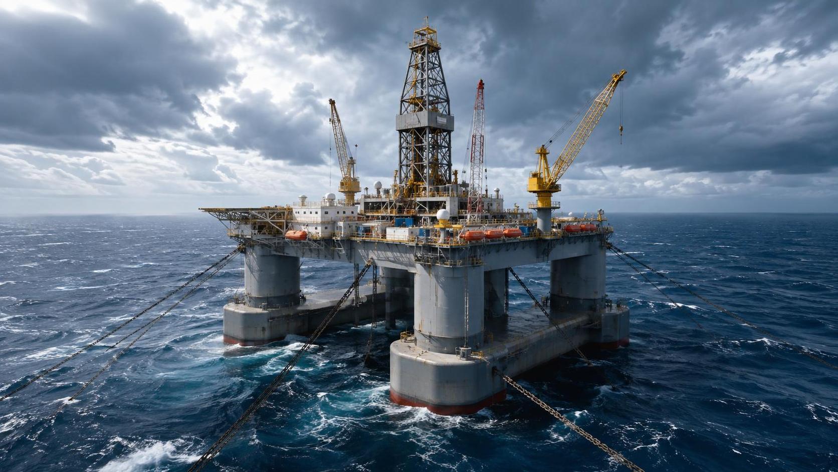 When does offshore marine engineering require a semi-submersible platform?