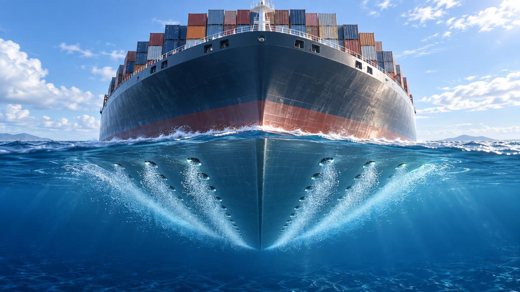 How air lubrication changes container ship design and fuel savings