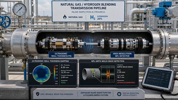 API Updates RP 1173 for Hydrogen-Blend Pipeline Inspection