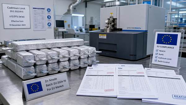 EU Tightens Cadmium Limit in Zinc Sacrificial Anodes