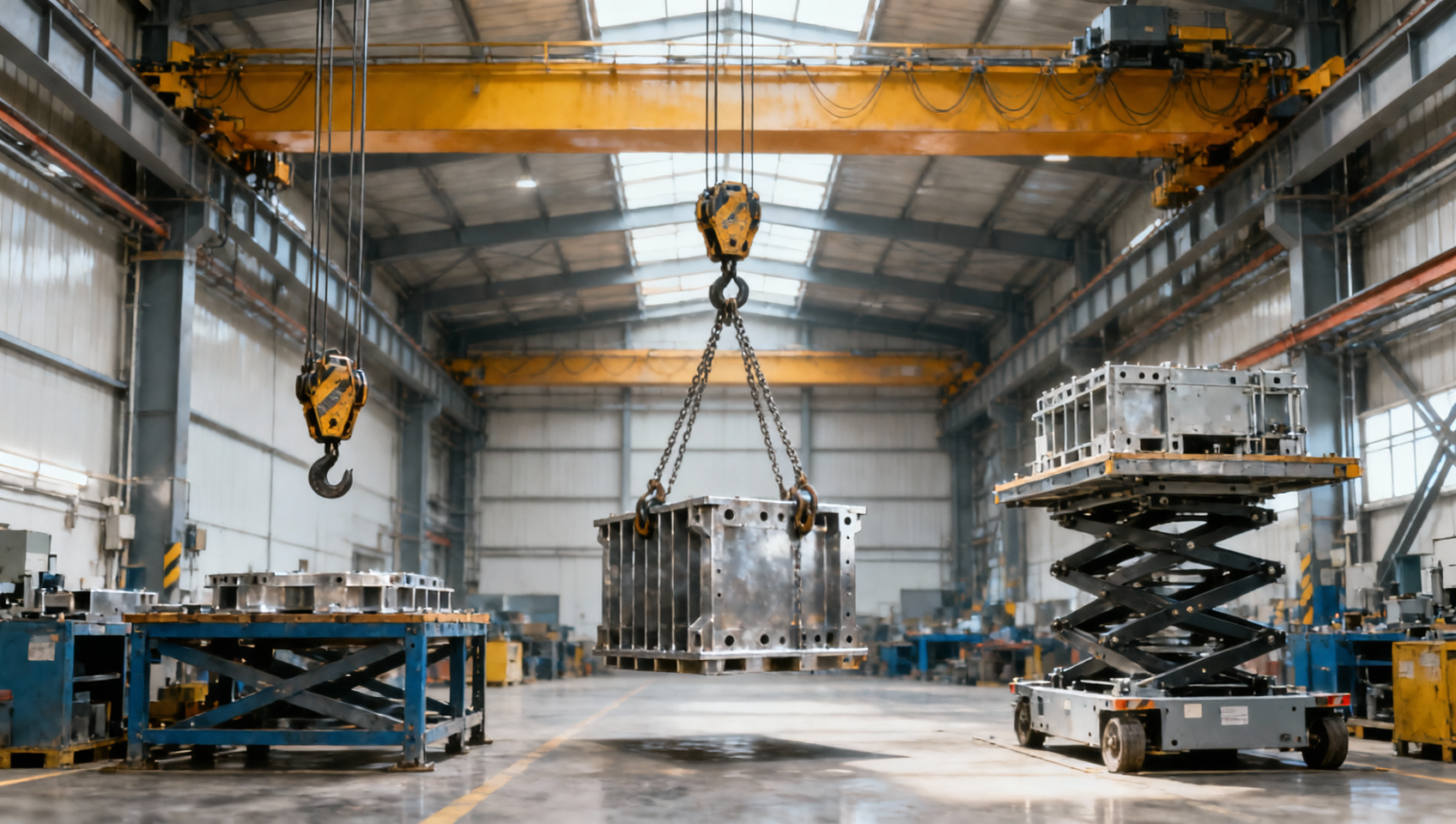Industrial Lifting Systems Selection Guide for Plants: Crane, Hoist, or Hydraulic Lift?