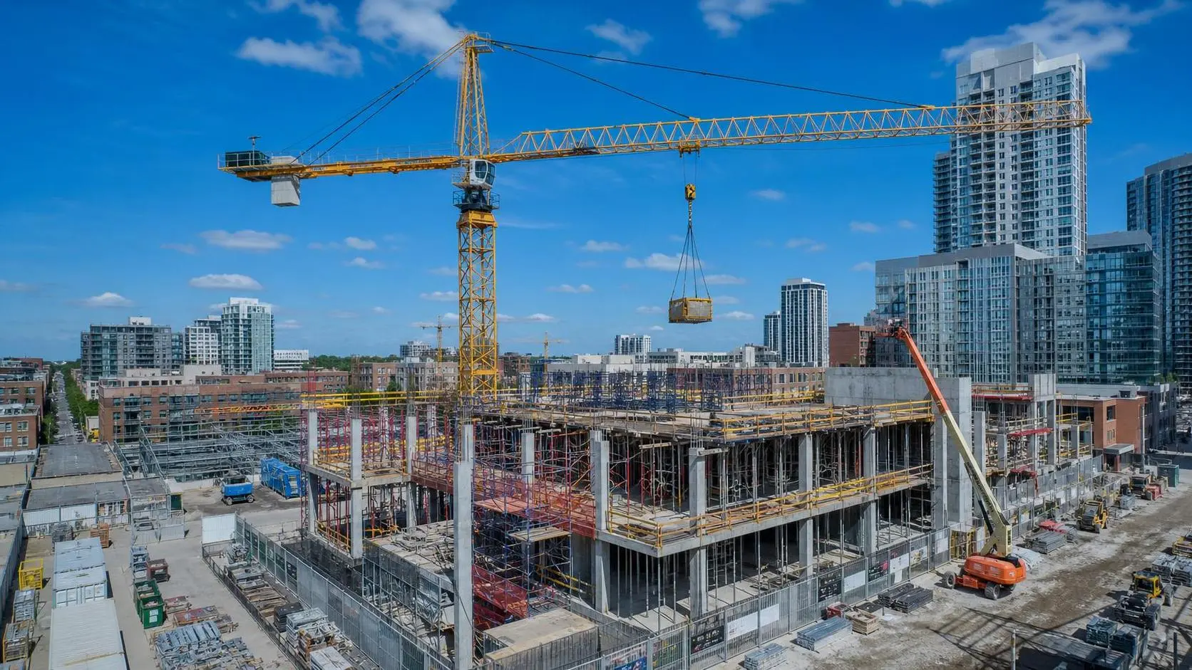High Rise Construction Equipment: How to Balance Reach, Load, and Setup Space