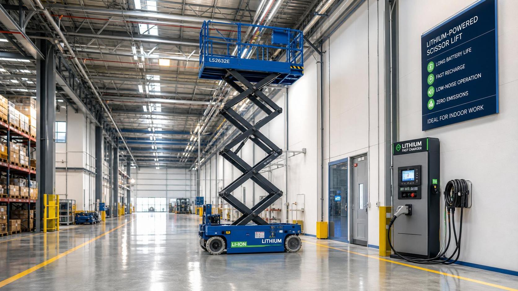 Lithium Powered Aerial Lifts: Battery Runtime, Charging, and Indoor Use Limits