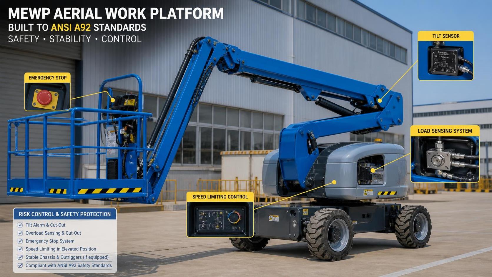 How Operator Safety Systems Controls Reduce MEWP Risk Under ANSI A92