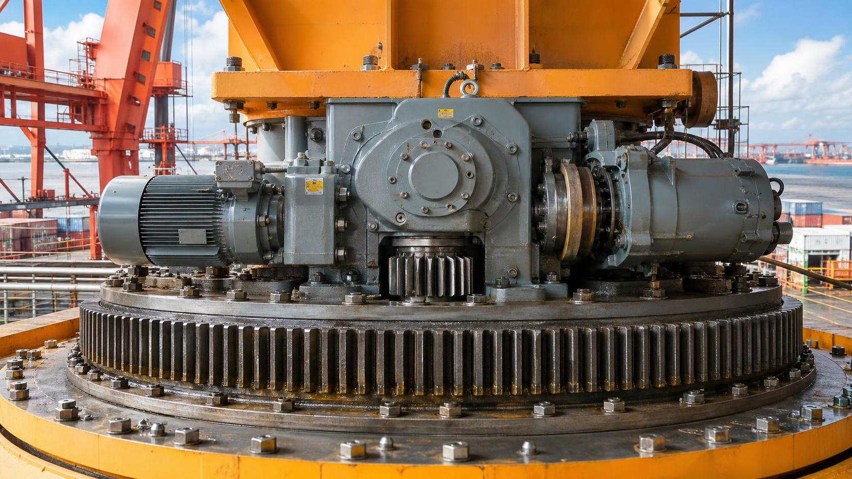How to size a slewing mechanisms drive unit for crane duty cycles
