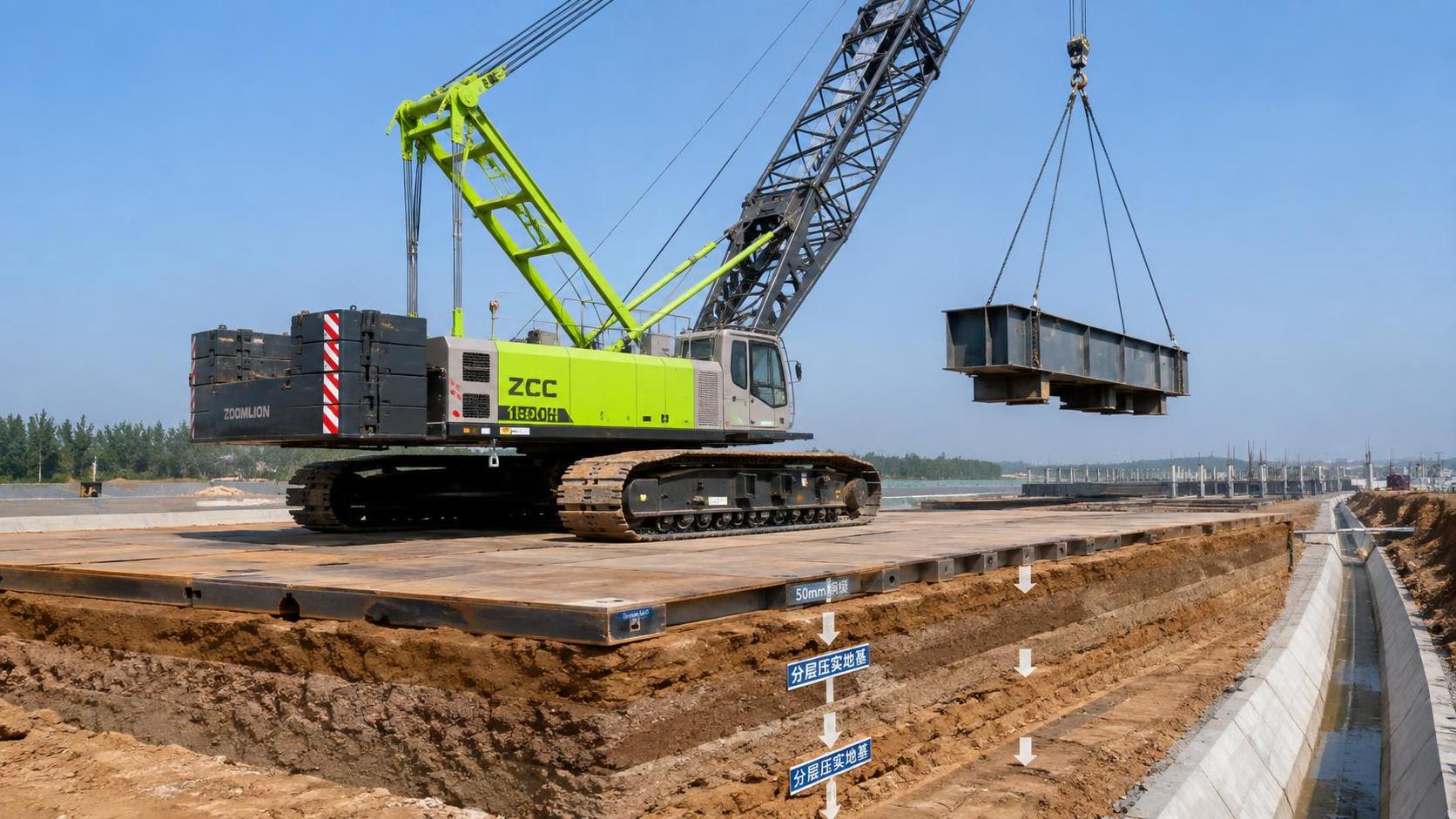 How ground bearing pressure affects crawler crane stability analysis
