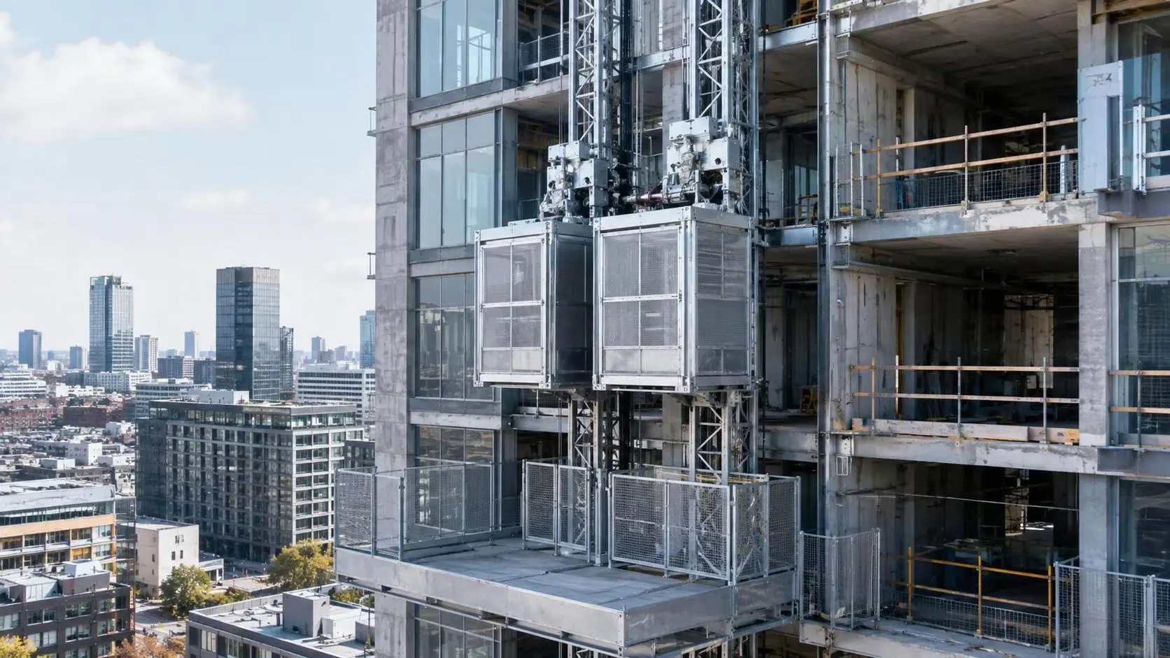 Which construction hoist systems suit UK high-rise projects?