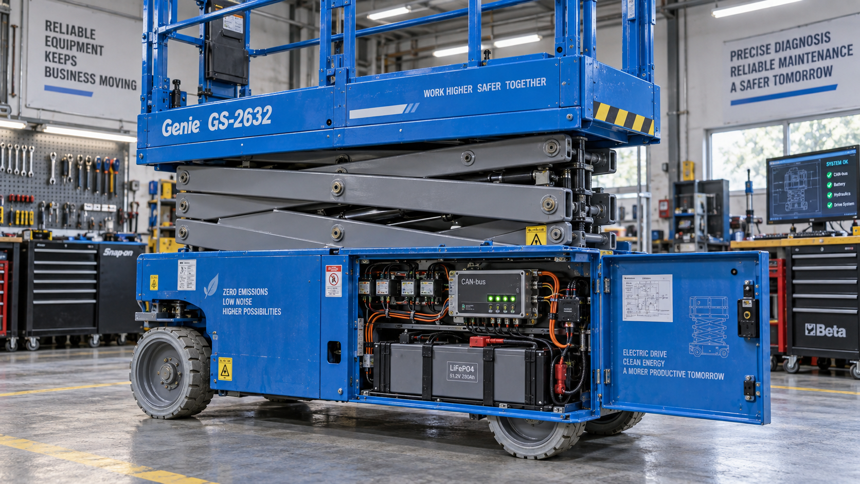 How CAN-bus control modules improve scissor lift fault diagnosis