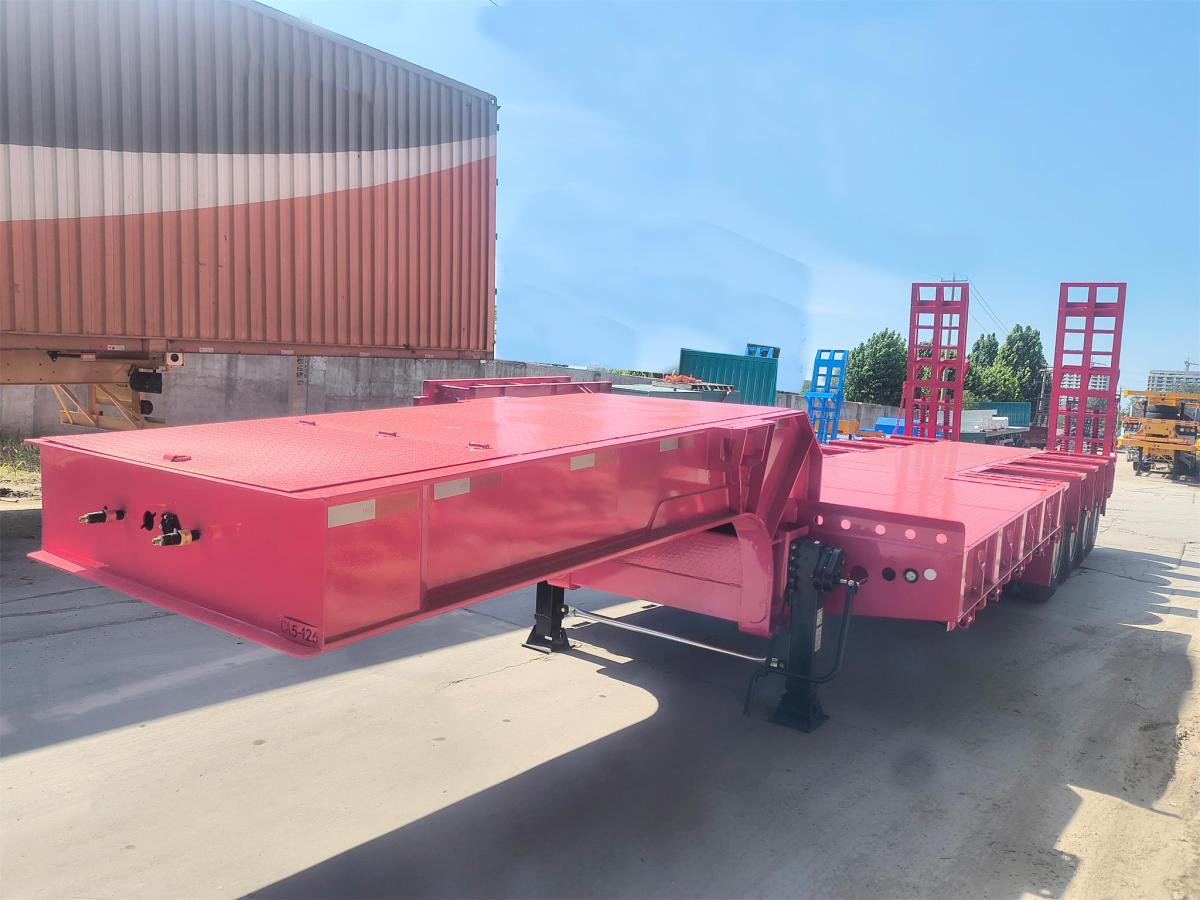 4 Axle 80 Ton Lowbed Semi Trailer 4 Axle Lowbed Semi Trailer