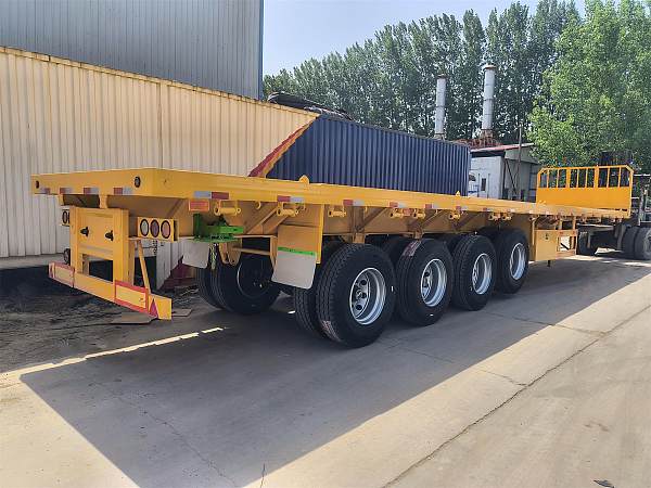4 Axle Flatbed Semi Trailer