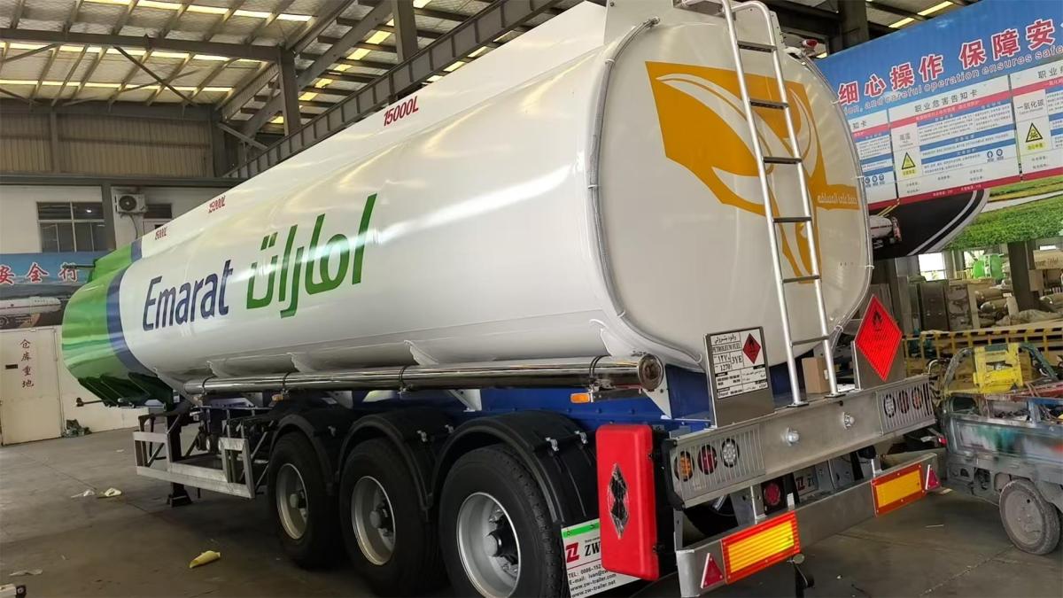 3 Axle Aluminum Fuel Tanker Semi Trailer