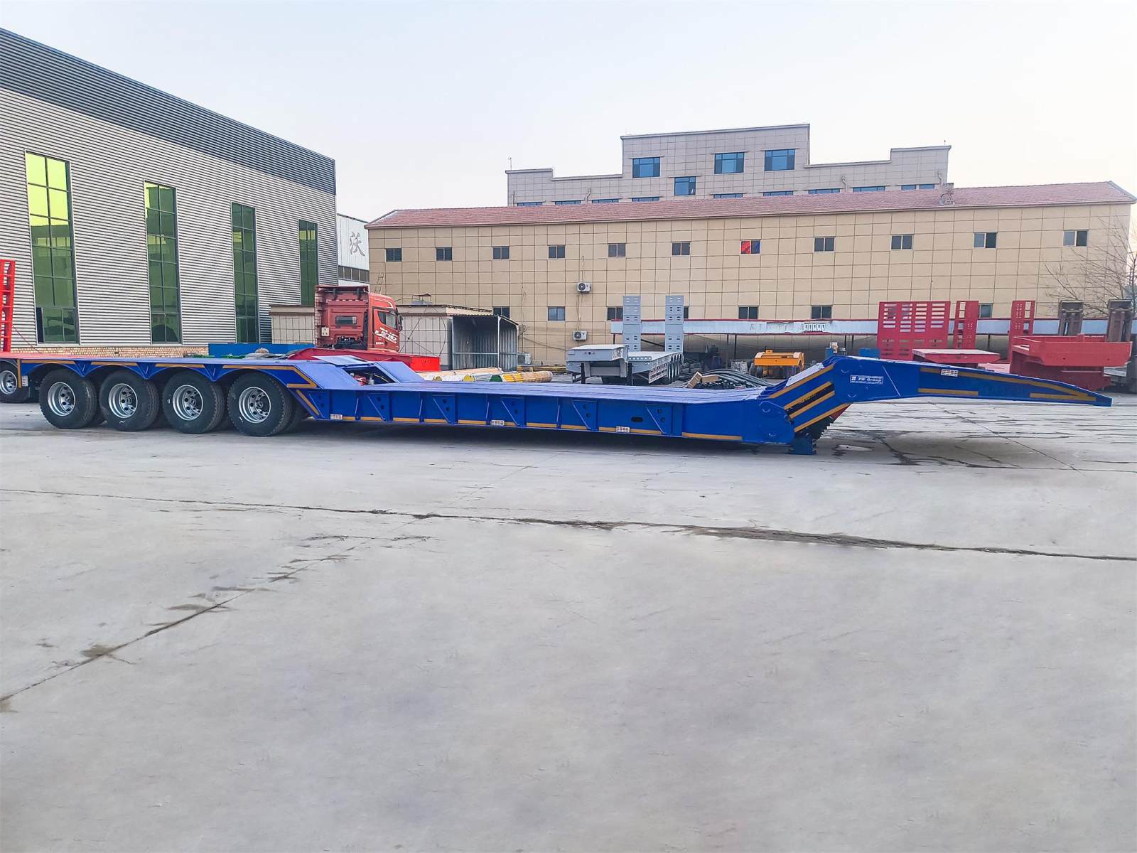 Foldable Gooseneck Lowbed Semi Trailer