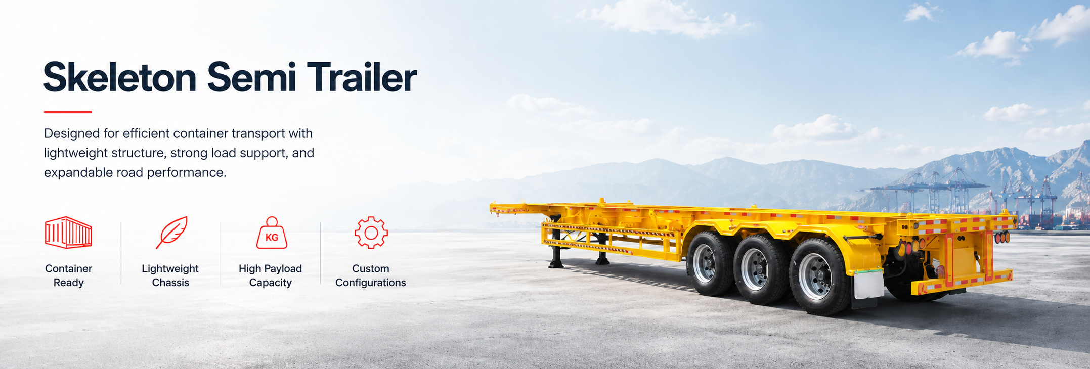 Skeletal Semi Trailer